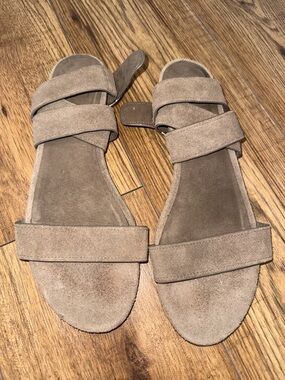 Gap Women's Taupe Suede Double-Strap Sandals